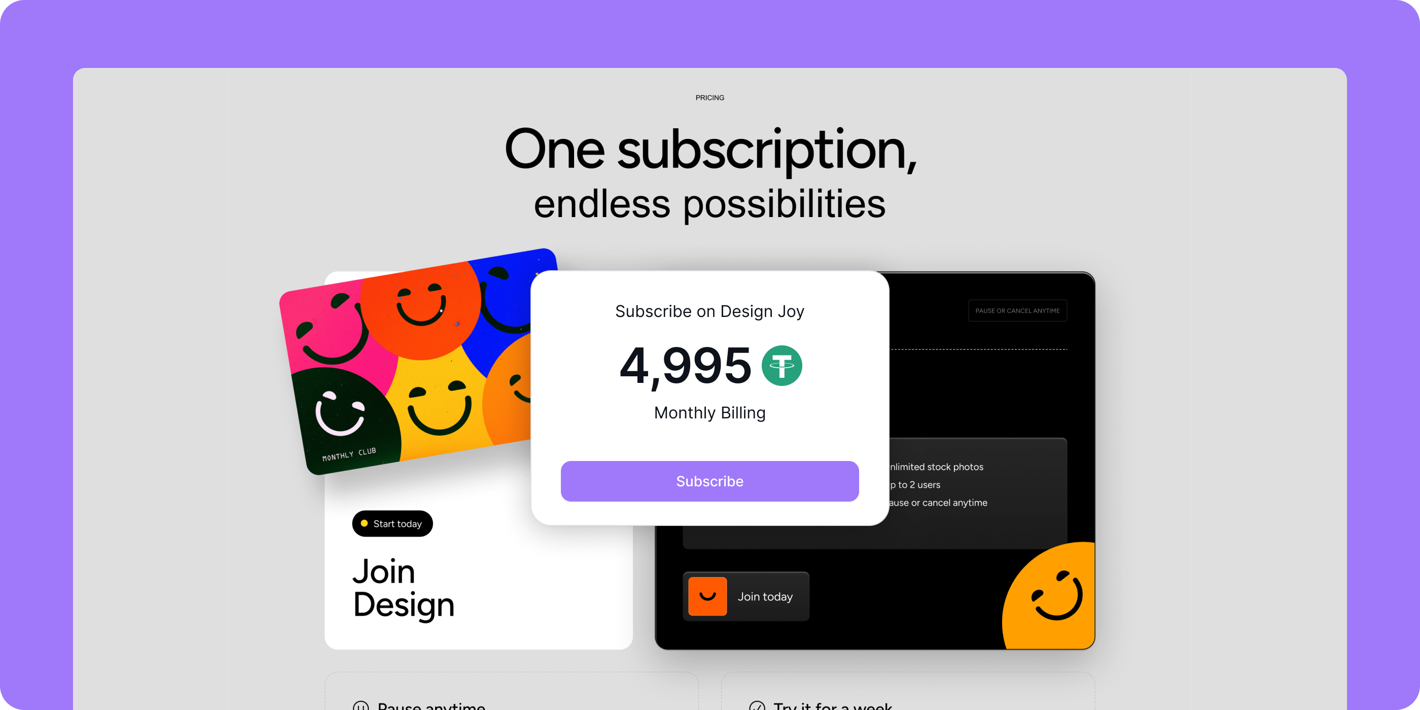 Crypto Subscriptions for Design Image