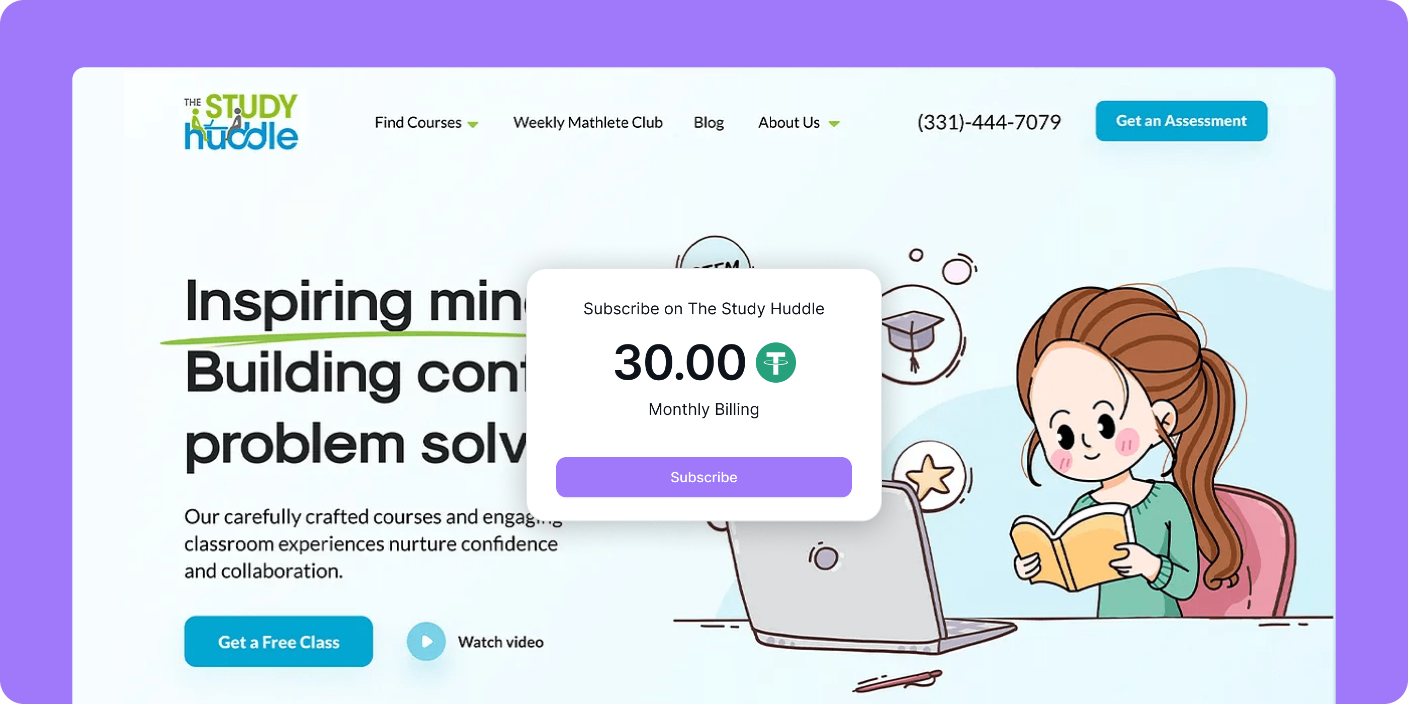 Crypto Subscriptions for Online Courses Image